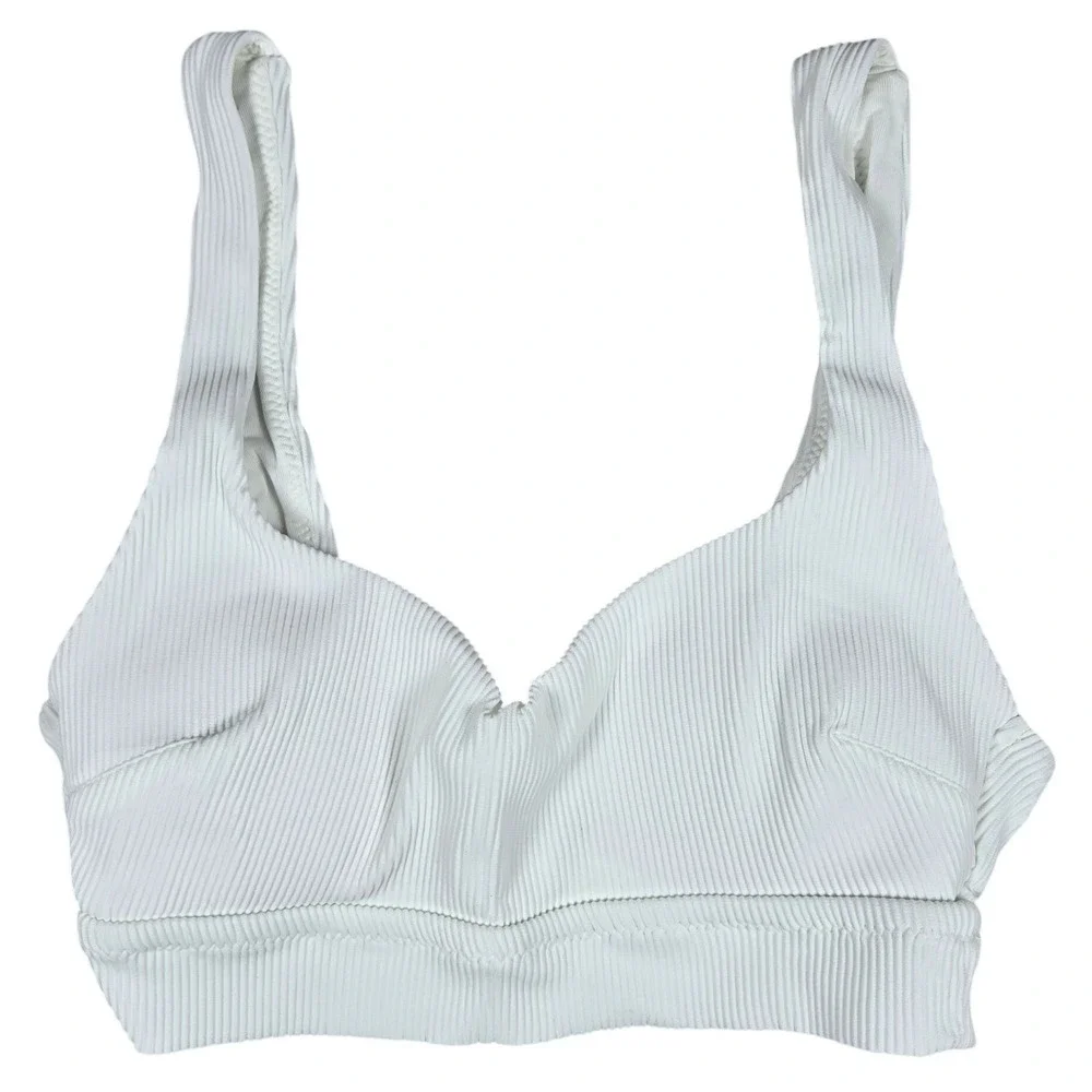 Aerie Scoop Ribbed Bikini‎ Swim Top White XXS